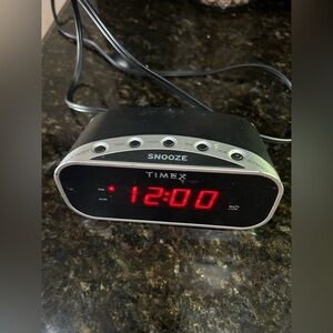Timex Black and Silver Digital Clock